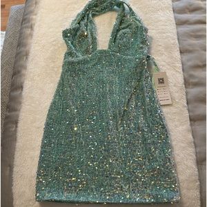 Size 4 mint green sequin dress